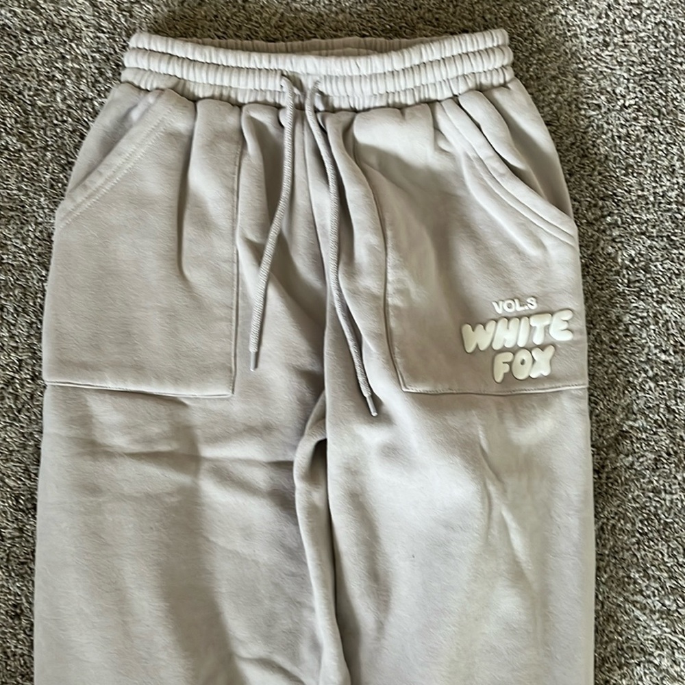 White fox vol.3 tan sweatpants
